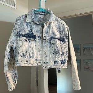 Topshop Acid Wash Denim Jacket Size 6